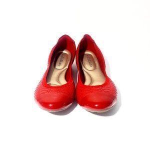 Kelly & Katie Red Leather Ballerina Flats (NEW)